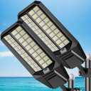 Solar Street Lights Outdoor Waterproof Dusk to Down Heavy Duty 10000W Commercial Large Solar Lights Outdoor Motion Sensor with Remote Control LED Parking Lot Flood Lights for Yard Garden Walkway
