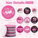 Y1tvei Breast Cancer Awareness Mirrors - 36Pcs Pink Ribbon Motivational Encourage Gift for Christian, Survivor Portable Mini Mirror Inspirational Thanksgiving Birthday Gifts for Christmas Party Favors