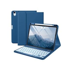 Harvopu Compatible with iPad Air 11-inch/Air 5th 4th Generation Case with Keyboard - Backlit Detachable, Folio Cover with Pencil Holder for iPad Air 11 Inch M4/M3/M2, Air 5/ Air 4 (Abyss Blue)