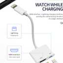 Lightning to Hdmi Adapter for TV Compatible for Iphone 12 13 Pro Max Splitter Digital AV Female Port Converter and Charging Connector Cord Projector Monitor Sync Screen Ipad Mini Charger Charge
