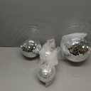 4 Pcs Large Disco Ball Decor- Silver Hanging Mirror Disco Balls Ornament for New Year Decor Christmas Tree Wedding Party Supplies Holiday Dance Music Festivals Club (8, 6, 4 Inch)