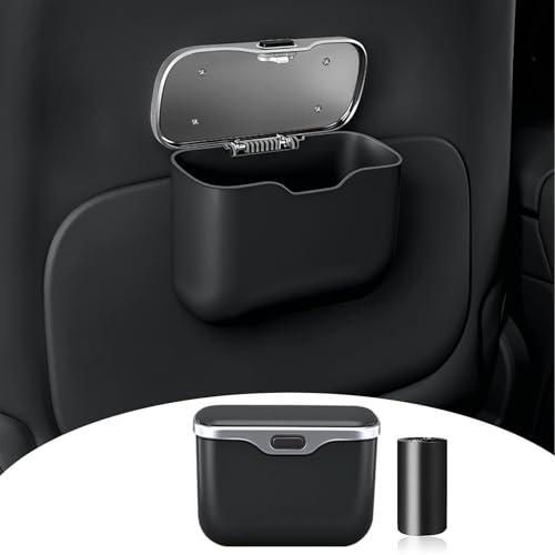 HOLDCY Car Trash Can, Waterproof Multi‑Functional Auto Trash Bin for Door/Console/Seat Back, Universal Vehicle Garbage Can for Car/Truck/SUV Drivers (Black)