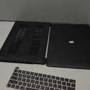 KEROM Compatible with Crocodile MacBook Pro 16 inch Case 2020 2019 A2141 with Touch Bar, Crocodile Skin Alligator Skin PU Leather Hard Shell & Keyboard Cover for Mac Pro 16 (Older Version), Black