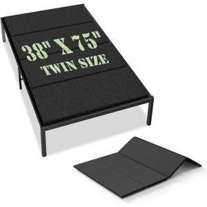 Upgraded S-Curved Rib Bunkie Board Twin Size 38'' x 75' 10mm Heavy Duty Under Mattress Bed Support Slats - Breathable, Noise Minimizing, Moisture Resistant Bunkieboards