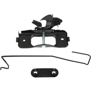 3pcs Hood Latch Catch Striker + Hood Safety Latch Catch Rod/Safety Catch Retainer Clip Compatible with Dodge Ram 1500 2500 3500 2002-2010 Replace 55275850AB, 5143056AA, 55275843AB