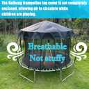 10 FT Trampoline Cover (Cover Only) Outdoor Trampoline Cover-Heavy-Duty Fabric with 16 Fixed Webbing Straps,Waterproof,Snowproof, Windproof, and Tear-Resistant Garden Trampoline Covers