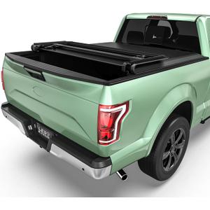 LEDKINGDOMUS Soft Tri-Fold Truck Bed Tonneau Cover Fits for Ford F150 F-150 2015-2026 | 5'5" (67") Bed