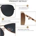 ANDWOOD Oversized Aviator Sunglasses for Women Men Big Large UV Protection Fashion Sun glasses