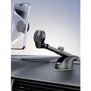 [2024 Upgraded Socket Car Phone Mount, [Extra Sticky, Non-Shaking] Multi-Functional Suction Cup Dashboard & Windshield Car Phone Holder for iPhone and All Smartphones with Socket Grip