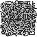 108Pcs Iron on Letter Patches, Numbers 0-9, Letters A-Z Embroidered Applique Patches for Clothes, Hats, Backpacks DIY Accessories - Black
