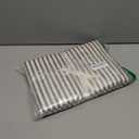 JELLYMONI 100% Natural Cotton 2pcs Striped Duvet Cover Sets,White Duvet Cover with Khaki Stripes Pattern Printed Comforter Cover,with Zipper Closure & Corner Ties(Twin Size) (Twin (68"90"), 1601)