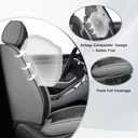 Fit for Toyota Corolla Seat Covers 2001-2026,Premium Leather, 360 Full Protection, Thick Padding & Memory Foam, Waterproof & Stain-Resistant Car Seat Cover Front Set (2 Seat,Gray&Black)