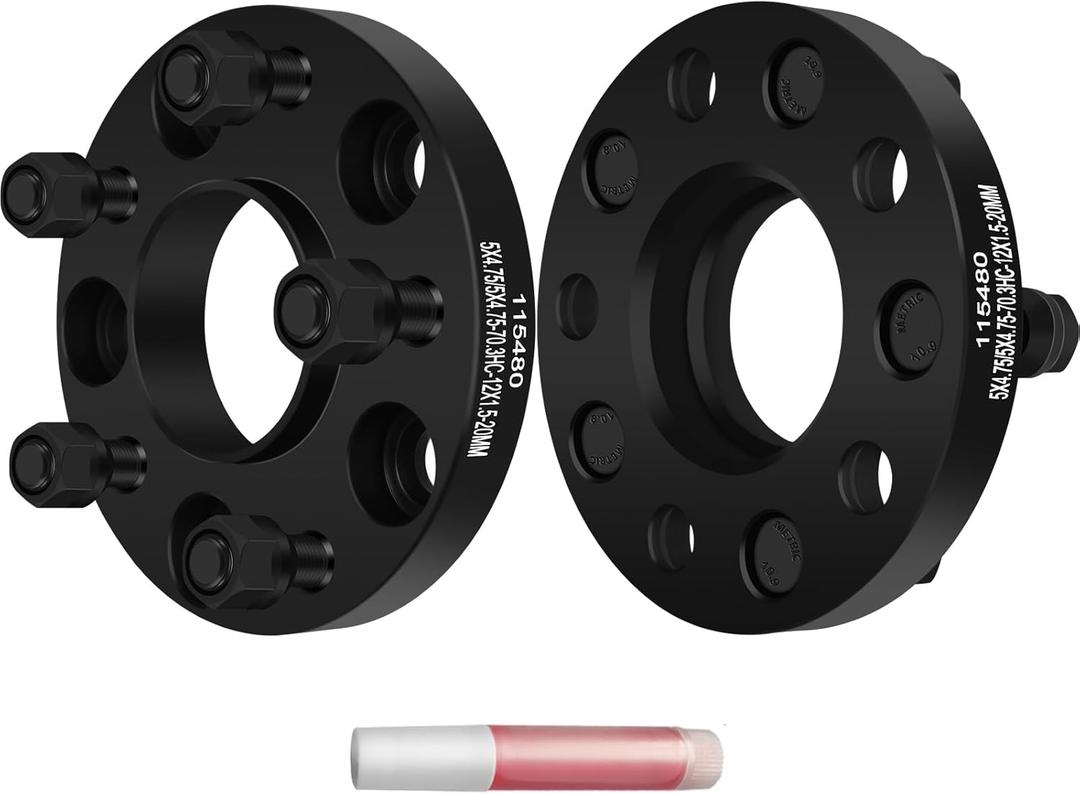 ECCPP 2PCS 20mm 5x4.75 to 5x4.75 70.3mm Wheel Spacers Hubcentric 5 Lug fits for 1987-2005 for Blazer |1984-2019 for Corvette| 1991-2005 for Jimmy with 12x1.5 Studs