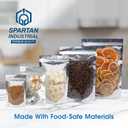 Spartan Industrial - 7" X 10" Aluminum Stand-Up Pouches - Pack of 100 Resealable Silver Bags for Smell-Proof Food Storage and Packaging, Cosmetics, Handmade Goods, and More