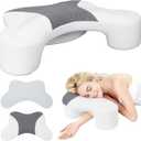 Wattne Side Sleeper Pillows with Arm Holes- Memory Foam Shoulder Pillow for Side Sleepers Neck Support & Rotator Cuff Pain Relief, 2PCS Pillowcase, Ergonomic Knee, Leg, Arm Pillow for Adults