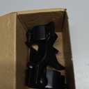 VIVIDA 1-3/8" x 1-3/8" Fence Gate Latch, Chain Link Fence Gate Fork Latch with Padlock Hole, Black Powder Coated, Bolts & Nuts Included, 2 PCS