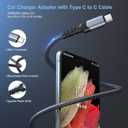 USB C Car Charger for iPhone 16, 36W 2 Pack Fast Charging Car Charger Adapter with PD&QC3.0 for iPhone 16 15 14 13, Galaxy S24/S23/S22, iPad Pro/Mini/Air, Google Pixel 6/5/4-6FT USB C-C Nylon Cable