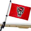 College Flags & Banners Co. North Carolina State Wolfpack Golf Cart Flag Pole and Holder Mounting Bracket
