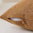 Kevin Textile Decorative Throw Cushion Covers Farmhouse Cushion Case Indoor Outdoor, Set of 2, 20 x 20 inches (50x50cm), Hazel Brown