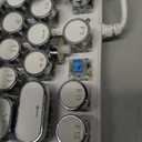 Typewriter Style Mechanical Gaming Keyboard RGB Backlit Wired with Blue Switch Retro Round Keycap 104 Keys Keyboard (White 104 Keys RGB)