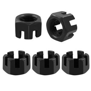 5Pcs M16 x 1.5mm Pitch Hex Slotted Castle Nut,Grade 4.8 Carbon Steel Hexagon Castle Nuts for Wheel Bearings,Mechanical Equipment,Black 5Pcs M16 x 1.5mm Pitch Hex Slotted Castle Nut,Grade 4.8 Carbon Steel Hexagon Castle Nuts for Wheel Bearings,Mechanical Equipment,Black