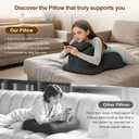 Memory Foam Wedge Pillow for Intimacy Couples, Ergonomic Support Pillow, Black