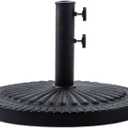 Helios&Hestia 40 lb Heavy Duty Round Resin Patio Umbrella Base Stand Weight for Outdoor Market Table Umbrella, Black