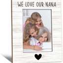 Nana Gifts Picture Frame 5x7, Nanas Photo Frame, Christmas Mothers Day Birthday Gifts for Nanas Grandma from Grandkids, We Love Our Nana Wooden Picture Photo Frames for Desk Home Room Decor