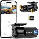 PENEMAY Dash Cam 2K Car Camera, Mini WiFi Dashcam with 32GB SD Card Dash Cam Front, Enhanced Night Vision Dashcams for Car, App Controlled Dash Camera with 24H Parking Mode, G-Sensor, Loop Recording