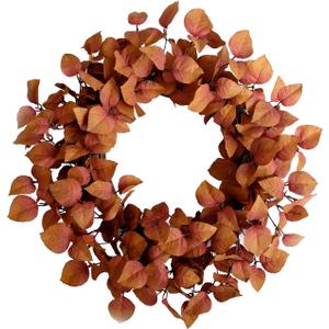 TEMPUS 20 Inch Artificial Fall Leaves Wreath - Handcrafted Autumn Grapevine Wreath for Front Door, Indoor/Outdoor Thanksgiving Home Decor