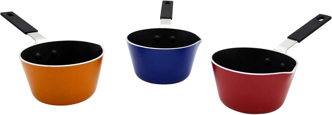 IMUSA USA Nonstick Multi Mini Sauce Pan with Silicone Handle Varies (Orange)