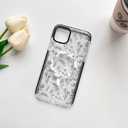 NITITOP Compatible with iPhone 12/12 Pro Magnetic Case [Compatible with Magsafe] Cute Clear for Women Girls Flower Floral Ultra Slim with Bumper Soft TPU Anti-Yellow Cover - Clear Black