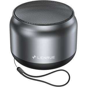 LENRUE Bluetooth Speaker, Small Portable Speakers, Mini Wireless Speaker with 5W Clear Sound, 15H Playback Time, Gift for Men/ Women/ Kids/ Boys/ Girls, Home and Outdoor Activities (Gray)