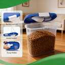 10-15 Lbs Dog Food Storage Container Airtight - Slim Pet Cat Food Container with Lid, Scoop and Cup - Clear Plastic Dry Food Storage Bin for Dogs, Cats, Bird Seeds, Kibble, Pellets, Rice, Flour