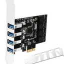 PCIE 4-Ports Superspeed 5Gbps USB 3.0 Expansion Card for Windows 11, 10, 8.x, 7, Vista, XP Desktop PCs, Built in FebSmart Self-Powered Technology, No Need Additional Power Supply (FS-U4L-Pro)