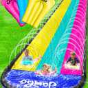 JAMBO XL 20Ft Premium Slip Splash and Slide with 3 Bodyboards, Heavy Duty Water Slide- Advanced 3-Way Water Sprinkler System, Backyard Waterslide Outdoor Water Toys n Slides for Kids Splash Pad
