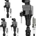 UF491 Ignition Coil & XP5263 Double Iridium Spark Plug for Buick Regal Verano Lacrosses/Chevy Cobalt Equinox Malibu Orlando HHR/GMC Terrain/Pontiac G5 G6/Saturn Replaces#UF645 D522C C1552 12638824