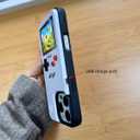 Game Case for iPhone 15 Plus Retro Video Game Phone Case Playable Design, Shockproof Funny Gaming Cover for iPhone, Classic Creative Gamer Birthday Gifts, White
