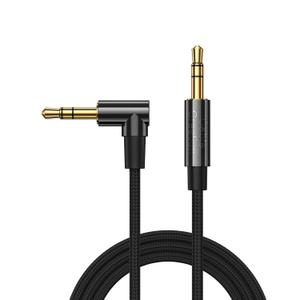 CableCreation 3.5mm Audio Cable 3FT/0.9M, 3.5mm Right Angle Male to Male Auxiliary Jack HiFi Cable with Silver-Plating Copper Core for Car Stereos, iPhone, PS4, Beats, Echo-Dot & More (Black)