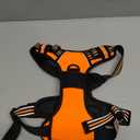 Eagloo Dog Harness Medium Sized Dog, No Pull Service Vest with Reflective Strips and Control Handle, Adjustable and Comfortable for Walking, No Choke Pet Harness with 2 Metal Rings, Orange, M