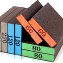 8 Pack Sanding Sponge, Washable & Reusable Sanding Blocks for Drywall, Wood, Metal & Furniture  Premium Sandpaper Block Assortment with 60/80/120/220 Grit