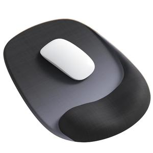 ErgoEase Ergonomic Mouse Pad with Gel Wrist Support - Premium Lycra Fabric, Non-Slip, Ideal for Laptop & Desktop, Office & Gaming，Desk Accessories (02Onxy Black)