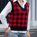 Women's Christmas Sweater Vest - Valentines, Mothers & St. Patrick's Day Outfits for Mom (M)