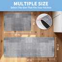 Joomavink Kitchen Rugs and Mats Non Slip Washable of 2 Pieces, Anti Fatigue Runner Rug for Cocina, Front of SinkLaundry RoomsEasy to Clean Kitchen Floor Mat Sets.(Grey Blue)