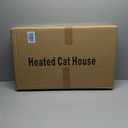 Heated Outdoor Cat House for Winter, 100% Waterproof XXL Shelter (29"x17"x21") with Escape Door & Heating Pad, Insulated for Feral Cats & Small Dogs