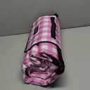 ZAZE Picnic Blanket Waterproof Sandproof, 80''x80'' 3-Layer Cute Compact Extra Large Machine Washable Foldable Beach Mat, Big XL Outdoor Blankets for Spring Summer Camping, Park, Grass(Pink and White)