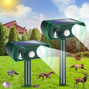 2025 Solar Ultrasonic Animal Repellent Outdoor Cat Repellent with Motion Detection & Flashing Light, Animal Deterrent Devices Control for Deer Squirrel Raccoon Skunk Rabbit Out of Garden Farm Yard 2025 Solar Ultrasonic Animal Repellent Outdoor Cat Repellent with Motion Detection & Flashing Light, Animal Deterrent Devices Control for Deer Squirrel Raccoon Skunk Rabbit Out of Garden Farm Yard