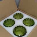 2 Pcs Green Glass Lotus Lamp Shades Small Flower Sconce Shade E26 Base 1.38" Top x 4.92" Dia. x 4.13" H Mini Lampshades Replacement for Floor Table Chandelier Decor Vanity Pendant Light Covers