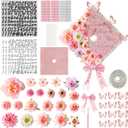 WATINC Graduation Cap Decorations Kit - DIY for Class of 2026 Grad Cap Hairband with 3D Butterfly Flowers Bow Rhinestones Pearl Letter Stickers, Hat Topper Crafts for School (Rhinestone Rose Gold)