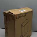 CEROELDA Small Bathroom Trash Can with Lid Soft Close-5L/1.3 Gal Slim Garbage Can-Metal Step Wastebasket-Rectangle Narrow Waste Bin for Office, Bedroom, Toilet, Live Room-White